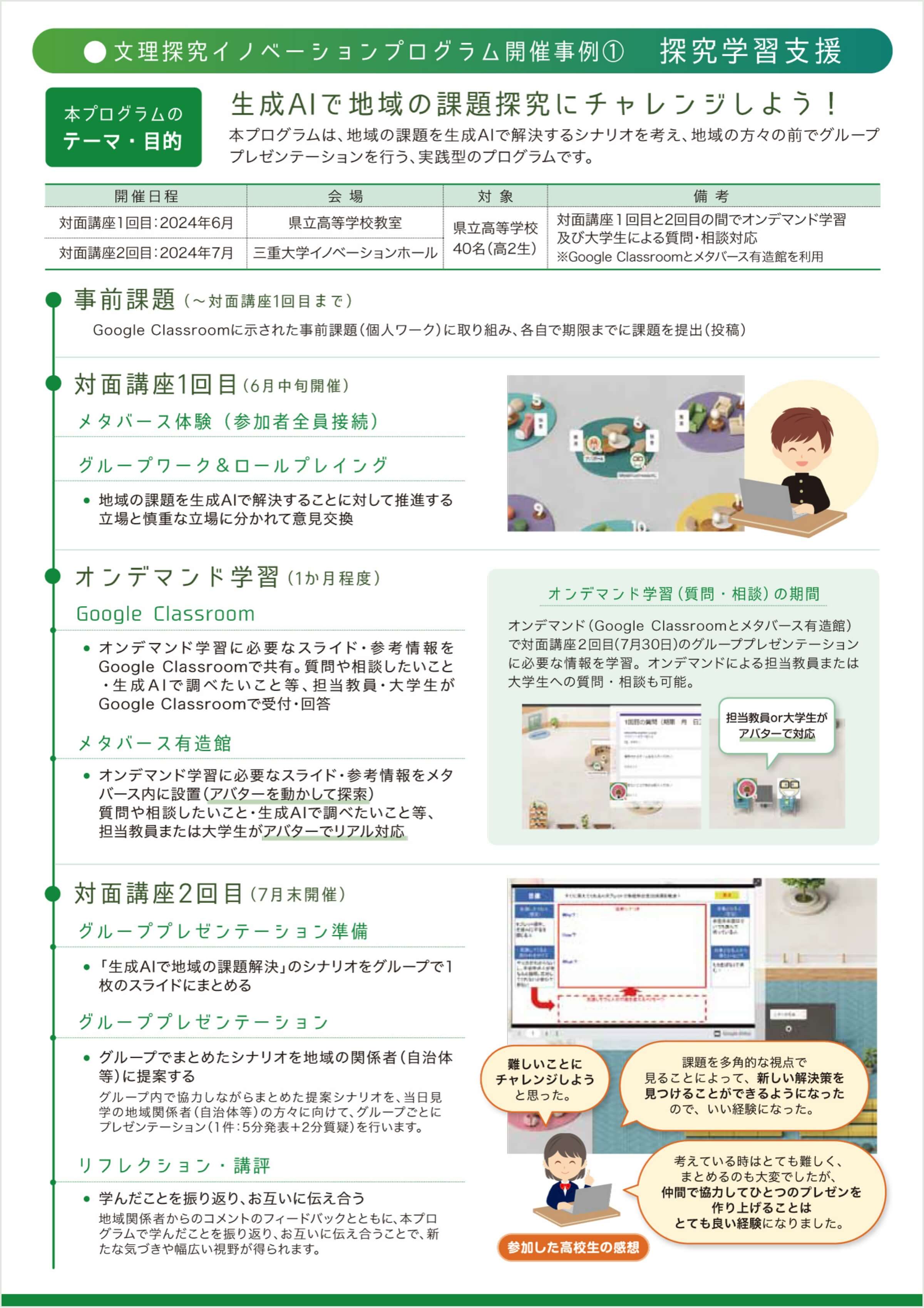 生成AIを活用した大学生による探究学習サポート